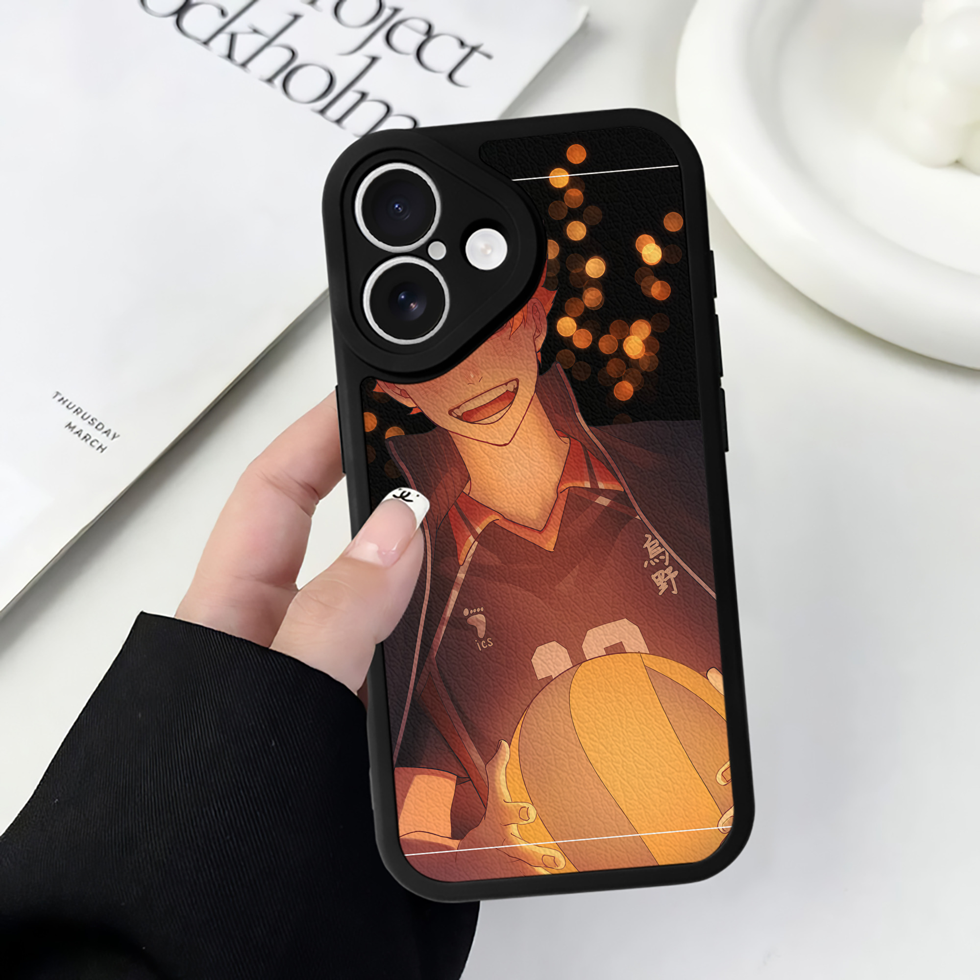（画像用） ハイキュー!! Haikyu!! 【iPhone 16シリーズ対応】シリコンスマホケース（レザー調） 材質：シリコン